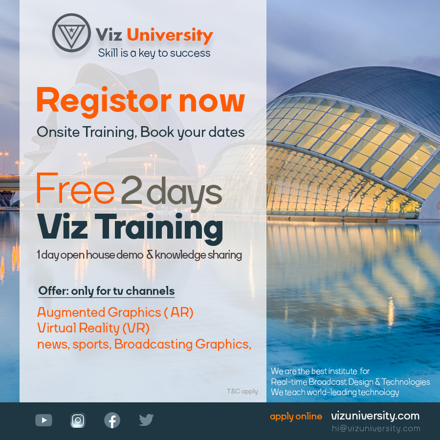 Vizrt Free Training for 2 days